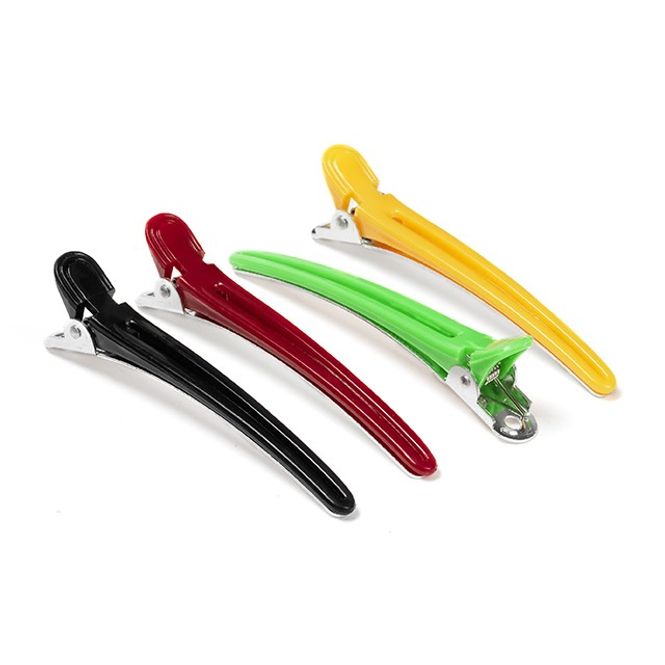 Hovedbilde Hårklemmer alu/plast ass. farger 12 stk