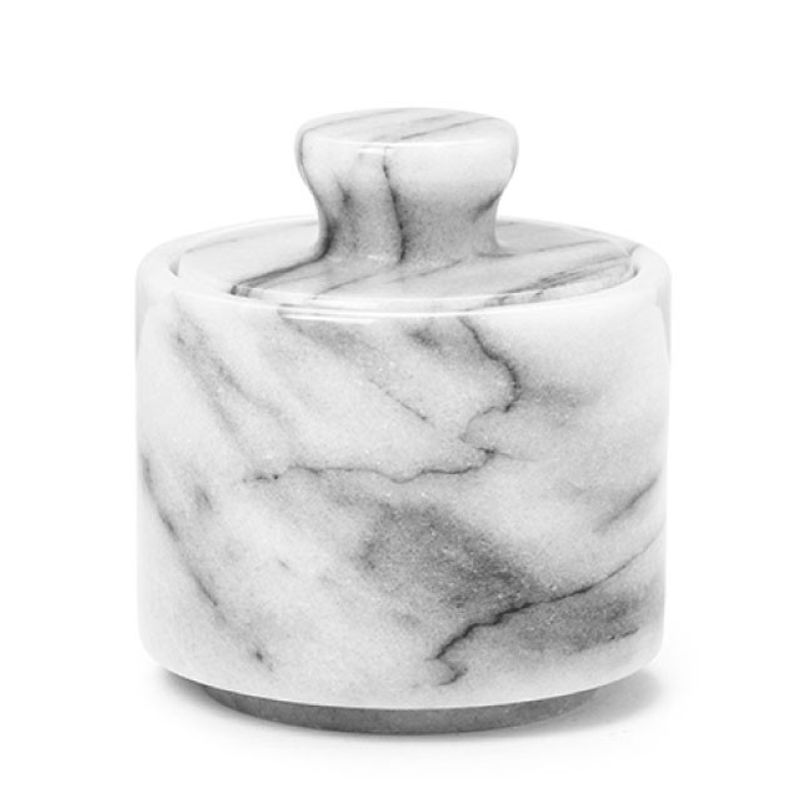 Barber såpeskål hvit marmor